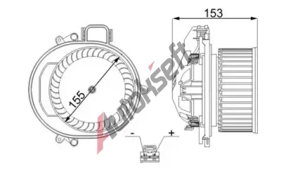 MAHLE Vnitn ventiltor MAO AB 257 000S, AB 257 000S