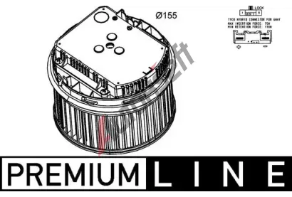 MAHLE Vnitn ventiltor MAO AB 261 000P, AB 261 000P