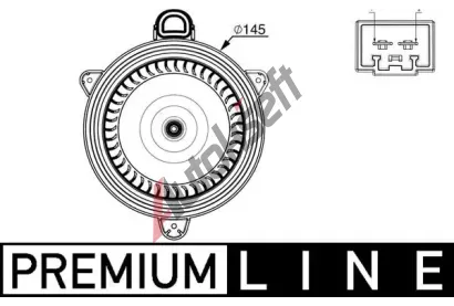 MAHLE Vnitn ventiltor MAO AB 268 000P, AB 268 000P