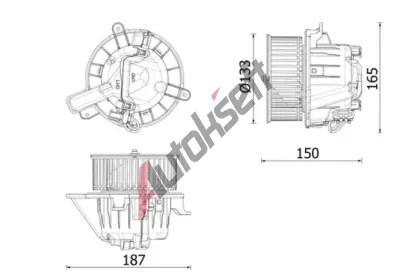 MAHLE Vnitřní ventilátor MAO AB 332 000P, AB 332 000P  MAHLE Vnitřní ventilátor MAO AB 332 000P, AB 332 000P