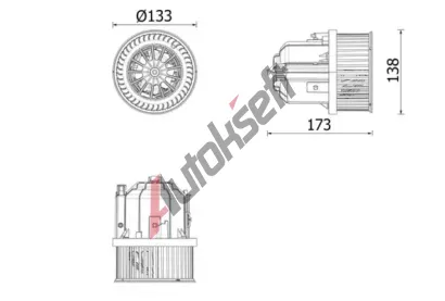 MAHLE Vnitn ventiltor MAO AB 337 000P, AB 337 000P