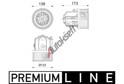 MAHLE Vnitřní ventilátor MAO AB 437 000P, AB 437 000P MAHLE Vnitřní ventilátor MAO AB 437 000P, AB 437 000P