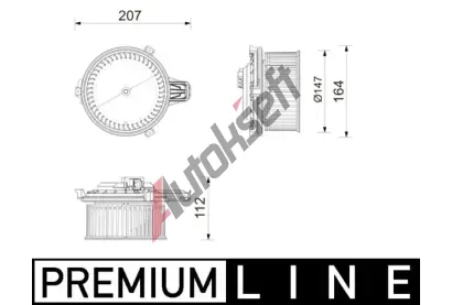 MAHLE Vnitřní ventilátor MAO AB 443 000P, AB 443 000P MAHLE Vnitřní ventilátor MAO AB 443 000P, AB 443 000P