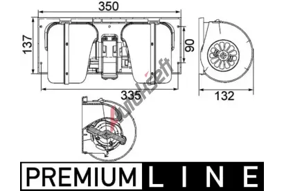 MAHLE Vnitřní ventilátor MAO AB 85 000P, AB 85 000P MAHLE Vnitřní ventilátor MAO AB 85 000P, AB 85 000P