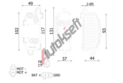 MAHLE Regulace vnitn ventilace MAO ABR 118 000S, ABR 118 000S