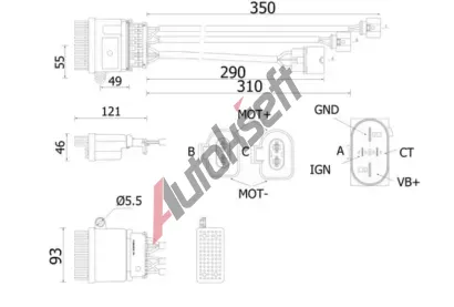 MAHLE Regulace vnitn ventilace MAO ABR 78 000S, ABR 78 000S