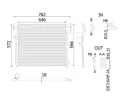 Kondenztor klimatizace MAHLE ‐ MAO AC 138 000S