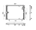 Kondenztor klimatizace MAHLE ‐ MAO AC 148 000S