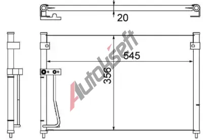 MAHLE Kondenztor klimatizace MAO AC 257 000S, AC 257 000S