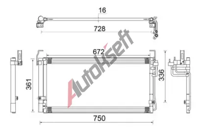 MAHLE Kondenztor klimatizace MAO AC 265 000S, AC 265 000S