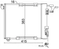 Kondenztor klimatizace MAHLE ‐ MAO AC 349 000S