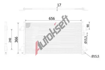 MAHLE Kondenztor klimatizace MAO AC 366 000S, AC 366 000S
