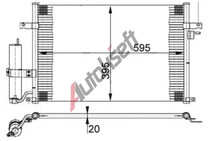 MAHLE Kondenztor klimatizace MAO AC 384 000S, AC 384 000S
