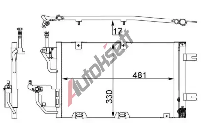 MAHLE Kondenztor klimatizace MAO AC 400 000S, AC 400 000S