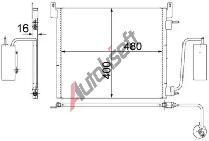 MAHLE Kondenztor klimatizace MAO AC 408 000S, AC 408 000S