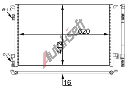 MAHLE Kondenztor klimatizace MAO AC 411 000S, AC 411 000S