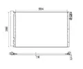 Kondenztor klimatizace MAHLE ‐ MAO AC 413 001S