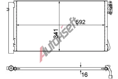 MAHLE Kondenztor klimatizace MAO AC 414 001S, AC 414 001S