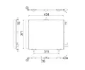 Kondenztor klimatizace MAHLE ‐ MAO AC 460 000S