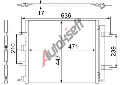 MAHLE Kondenzátor klimatizace MAO AC 481 000S, AC 481 000S  MAHLE Kondenzátor klimatizace MAO AC 481 000S, AC 481 000S