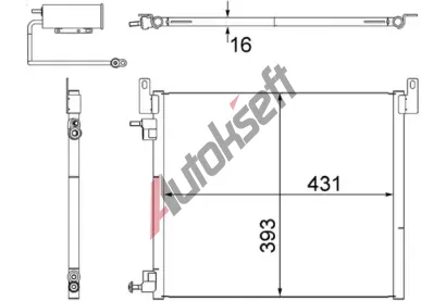 MAHLE Kondenztor klimatizace MAO AC 499 000S, AC 499 000S