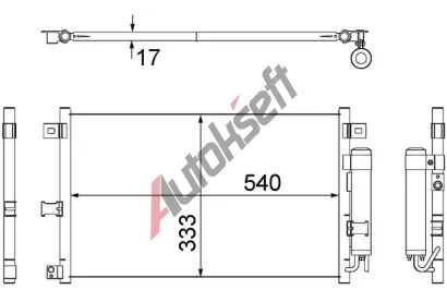 MAHLE Kondenz�tor klimatizace MAO AC 507 000S, AC 507 000S