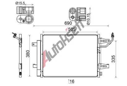 MAHLE Kondenztor klimatizace MAO AC 509 000S, AC 509 000S