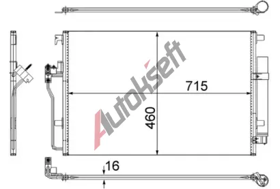 MAHLE Kondenztor klimatizace MAO AC 553 001S, AC 553 001S