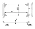 Kondenztor klimatizace MAHLE ‐ MAO AC 597 000S