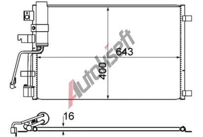 MAHLE Kondenztor klimatizace MAO AC 607 001S, AC 607 001S