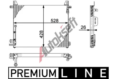 MAHLE Kondenzátor klimatizace MAO AC 656 000P, AC 656 000P MAHLE Kondenzátor klimatizace MAO AC 656 000P, AC 656 000P
