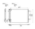 Kondenztor klimatizace MAHLE ‐ MAO AC 666 000S