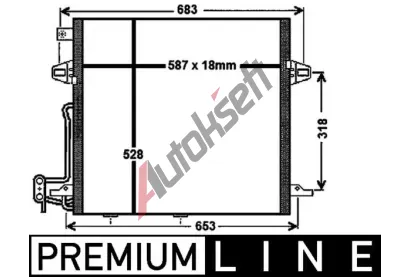 MAHLE Kondenztor klimatizace MAO AC 756 000P, AC 756 000P