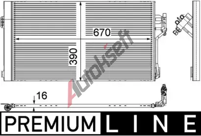 MAHLE Kondenztor klimatizace MAO AC 761 000P, AC 761 000P