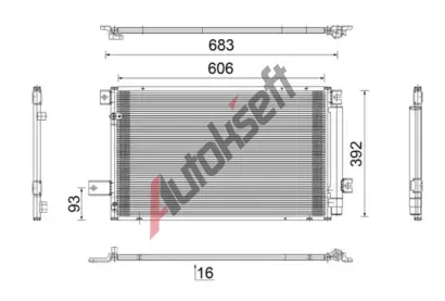 MAHLE Kondenztor klimatizace MAO AC 819 000S, AC 819 000S