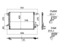 Kondenztor klimatizace MAHLE ‐ MAO AC 864 001S