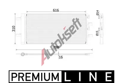 MAHLE Kondenztor klimatizace MAO AC 891 000P, AC 891 000P