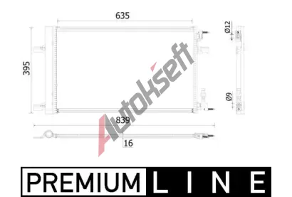 MAHLE Kondenzátor klimatizace MAO AC 900 000P, AC 900 000P MAHLE Kondenzátor klimatizace MAO AC 900 000P, AC 900 000P
