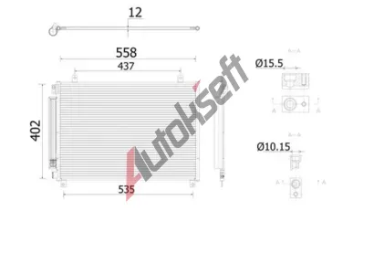 MAHLE Kondenztor klimatizace MAO AC 912 000S, AC 912 000S