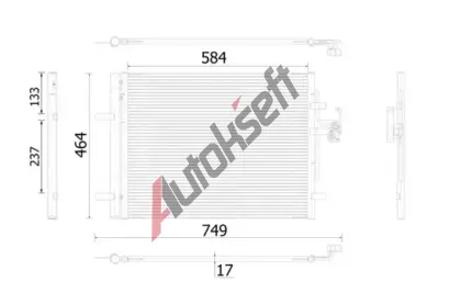 MAHLE Kondenztor klimatizace MAO AC 934 000S, AC 934 000S