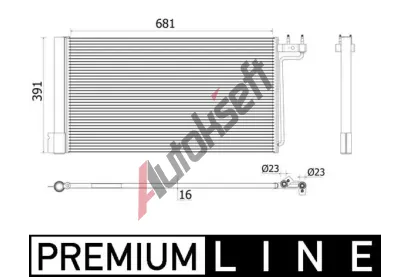 MAHLE Kondenztor klimatizace MAO AC 941 000P, AC 941 000P