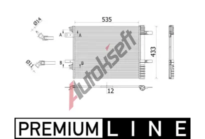 MAHLE Kondenztor klimatizace MAO AC 943 000P, AC 943 000P