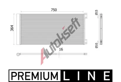 MAHLE Kondenztor klimatizace MAO AC 945 000P, AC 945 000P