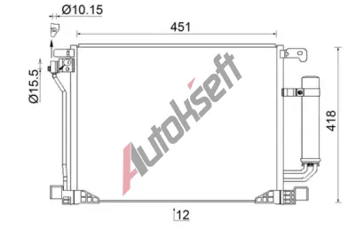 MAHLE Kondenztor klimatizace MAO AC 953 000S, AC 953 000S