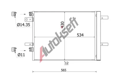 MAHLE Kondenztor klimatizace MAO AC 965 000S, AC 965 000S