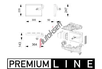 MAHLE Výparník klimatizace MAO AE 269 000P, AE 269 000P MAHLE Výparník klimatizace MAO AE 269 000P, AE 269 000P