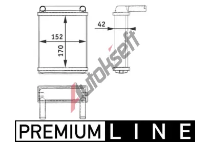 MAHLE Vmnk tepla vnitnho vytpn MAO AH 128 000P, AH 128 000P