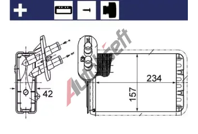 MAHLE Vmnk tepla vnitnho vytpn MAO AH 164 000S, AH 164 000S