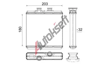 MAHLE Vmnk tepla vnitnho vytpn MAO AH 183 000P, AH 183 000P