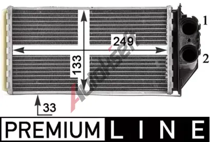 MAHLE Vmnk tepla vnitnho vytpn MAO AH 187 000P, AH 187 000P